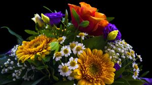 bouquet, fleurs,divines