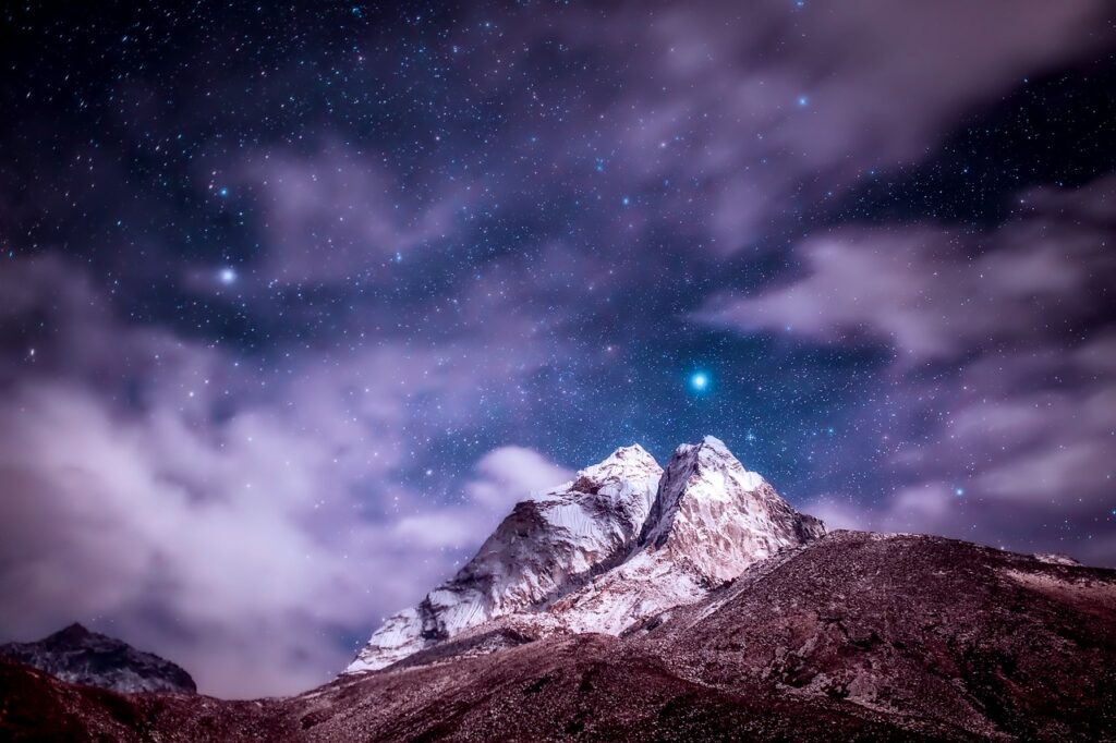 Himalayas un soir etoile
